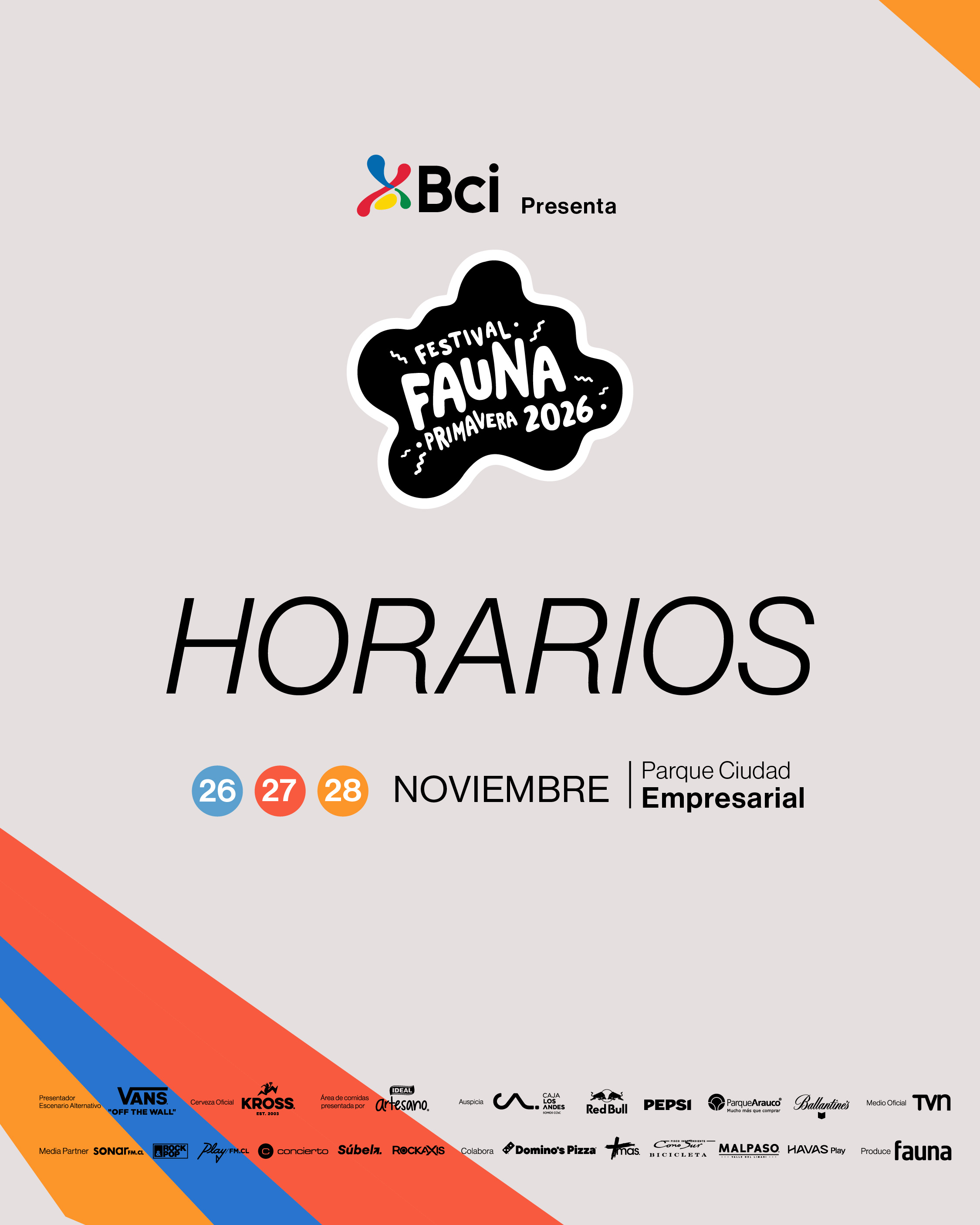 Ya están aquí los horarios de Fauna Primavera 2026